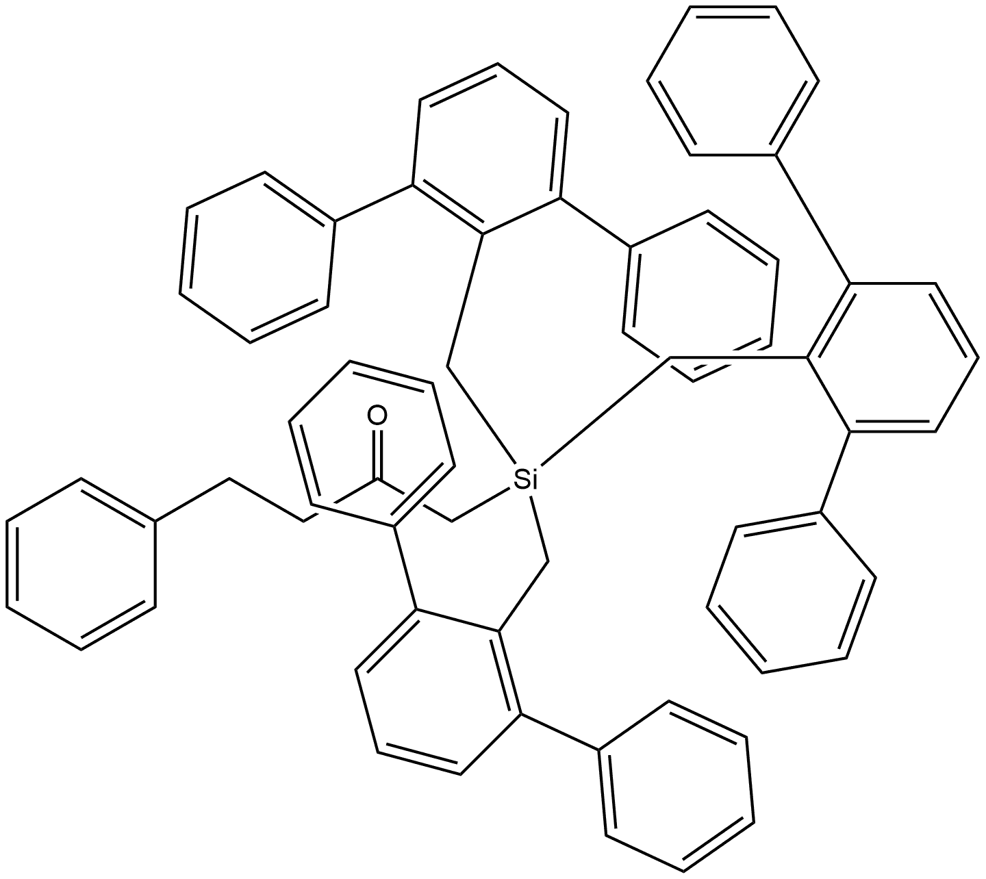 2-Butanone, 4-phenyl-1-[tris([1,1':3',1''-terphenyl]-2'-ylmethyl)silyl]- (9CI)