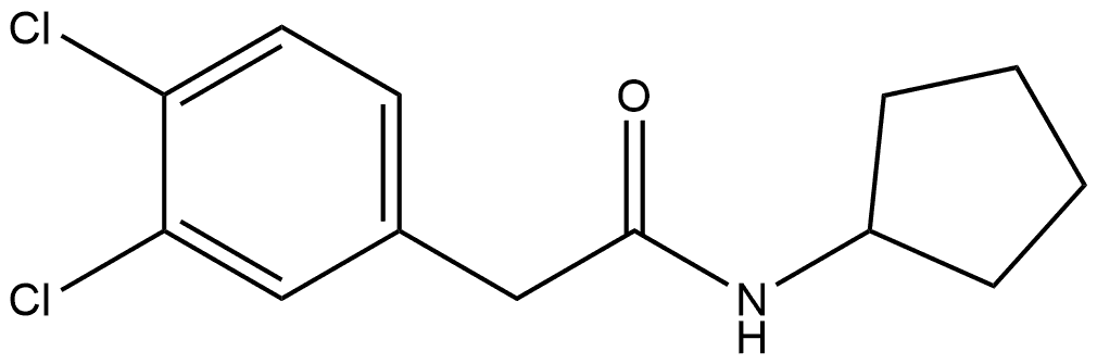 3,4-Dichloro-N-cyclopentylbenzeneacetamide,445028-80-8,结构式