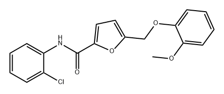 2-Furancarboxamide, N-(2-chlorophenyl)-5-[(2-methoxyphenoxy)methyl]- Struktur