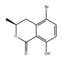 (S) -5-溴-8-羟基-3-甲基异色烷-1-酮,445486-49-7,结构式