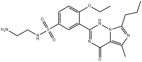 Benzenesulfonamide, N-(2-aminoethyl)-3-(1,4-dihydro-5-methyl-4-oxo-7-propylimidazo[5,1-f][1,2,4]triazin-2-yl)-4-ethoxy- 化学構造式