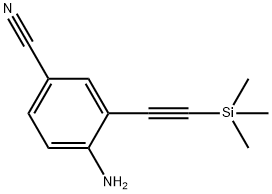 4-Amino-3-[2-(trimethylsilyl)ethynyl]benzonitrile Structure