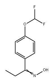 1-Propanone, 1-[4-(difluoromethoxy)phenyl]-, oxime Struktur