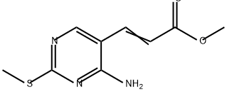 2-Propenoic acid, 3-[4-amino-2-(methylthio)-5-pyrimidinyl]-, methyl ester 化学構造式