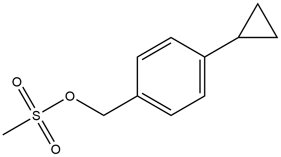 Benzenemethanol, 4-cyclopropyl-, 1-methanesulfonate 结构式