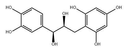 1,3,5-Benzenetriol, 2-[(2S,3S)-3-(3,4-dihydroxyphenyl)-2,3-dihydroxypropyl]- Struktur