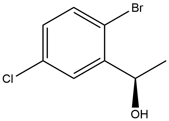 Benzenemethanol, 2-bromo-5-chloro-α-methyl-, (αR)- Structure