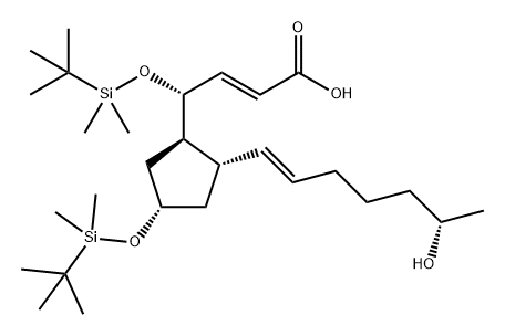 2-Butenoic acid, 4-[[(1,1-dimethylethyl)dimethylsilyl]oxy]-4-[(1R,2S,4S)-4-[[(1,1-dimethylethyl)dimethylsilyl]oxy]-2-[(1E,6S)-6-hydroxy-1-hepten-1-yl]cyclopentyl]-, (2E,4R)-