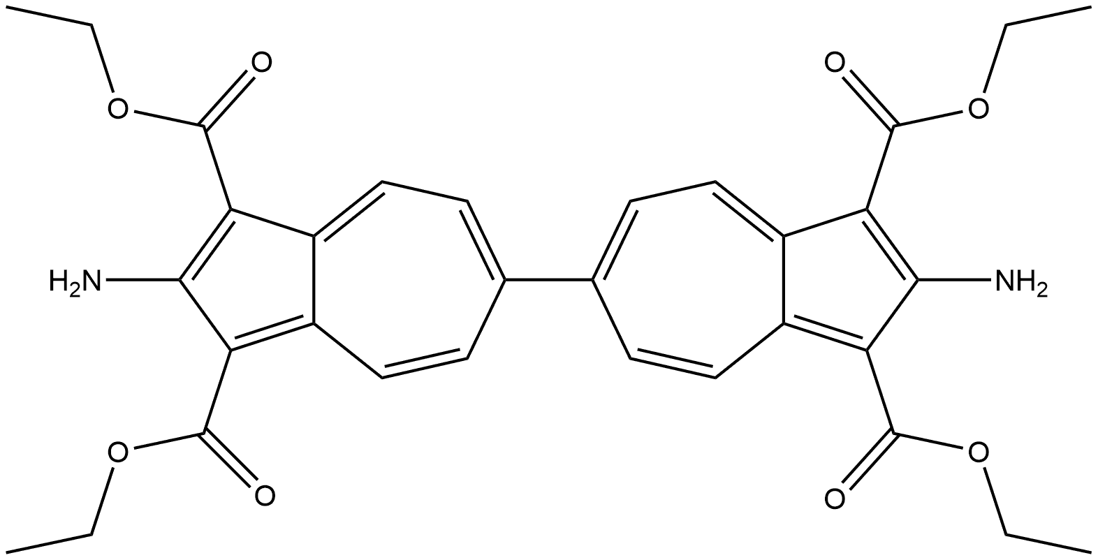 2,2'-diamino-1,1',3,3'-tetrakisethoxycarbonyl-6,6'-biazulene|2,2'-二氨基-1,1',3,3'-四甲酸乙酯基-6,6'-二薁