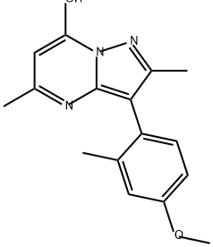 Pyrazolo[1,5-a]pyrimidin-7-ol, 3-(4-methoxy-2-methylphenyl)-2,5-dimethyl- 结构式