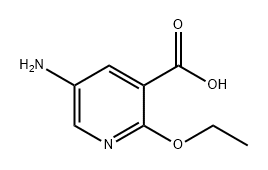 3-Pyridinecarboxylic acid, 5-amino-2-ethoxy- 化学構造式