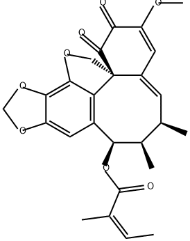 2-Butenoic acid, 2-methyl-, (6R,7R,8R,14aS)-2,6,7,8-tetrahydro-3-methoxy-6,7-dimethyl-1,2-dioxo-1H,14H-benzo[1,8]cycloocta[1,2,3-cd][1,3]dioxolo[4,5-g]benzofuran-8-yl ester, (2Z)- (9CI)|内南五味子酯丁