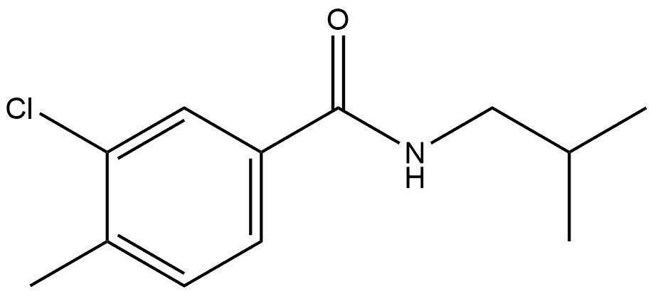 3-Chloro-4-methyl-N-(2-methylpropyl)benzamide 结构式