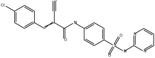 3-(4-chlorophenyl)-2-cyano-N-{4-[(pyrimidin-2-yl)s
ulfamoyl]phenyl}prop-2-enamide Structure