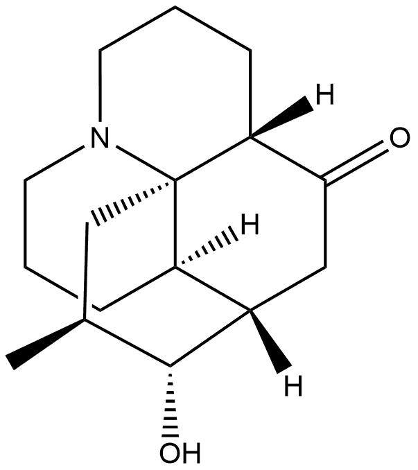 1,9-Ethanobenzo[i]quinolizin-14-one, dodecahydro-10-hydroxy-11-methyl-, (1S,5S,8aR,9S,10R,11S,12aR)- Structure