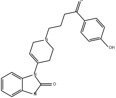 2H-Benzimidazol-2-one, 1,3-dihydro-1-[1,2,3,6-tetrahydro-1-[4-(4-hydroxyphenyl)-4-oxobutyl]-4-pyridinyl]- Structure