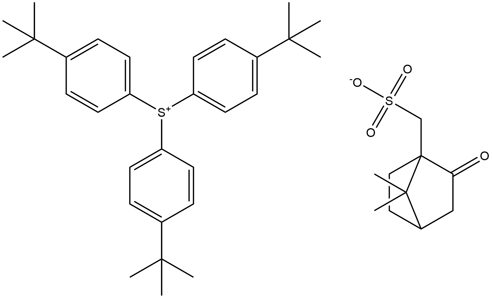 三(4-叔丁基苯基)锍-10-樟脑磺酸盐,469912-76-3,结构式