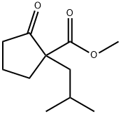 Cyclopentanecarboxylic acid, 1-(2-methylpropyl)-2-oxo-, methyl ester Structure
