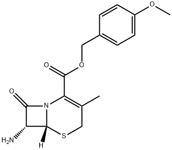 5-Thia-1-azabicyclo[4.2.0]oct-2-ene-2-carboxylic acid, 7-amino-3-methyl-8-oxo-, (4-methoxyphenyl)methyl ester, (6R-trans)- (9CI) Structure