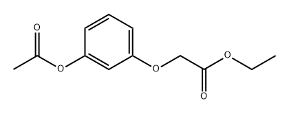 Acetic acid, 2-[3-(acetyloxy)phenoxy]-, ethyl ester Structure