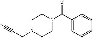 1-Piperazineacetonitrile, 4-benzoyl- Structure