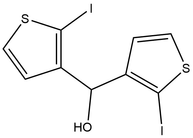 3-Thiophenemethanol, 2-iodo-α-(2-iodo-3-thienyl)- Structure