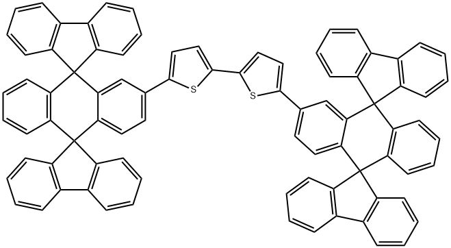 2,2'-Bithiophene, 5,5'-bis(dispiro[9H-fluorene-9,9'(10'H)-anthracene-10',9''-[9H]fluoren]-2'-yl)- (9CI),474688-23-8,结构式