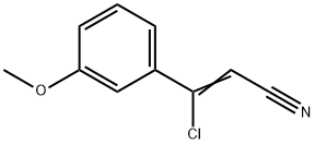 2-Propenenitrile, 3-chloro-3-(3-methoxyphenyl)- 化学構造式