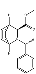 2-Azabicyclo[2.2.2]oct-5-ene-3-carboxylic acid, 2-[(1R)-1-phenylethyl]-, ethyl ester, (1R,3S,4S)- Structure
