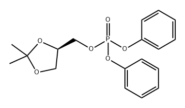 Phosphoric acid, [(4R)-2,2-dimethyl-1,3-dioxolan-4-yl]methyl diphenyl ester Structure