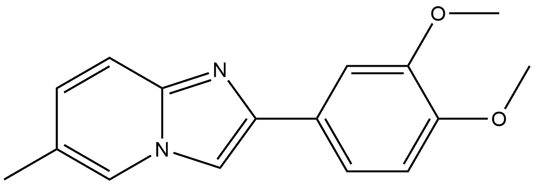 2-(3,4-Dimethoxyphenyl)-6-methylimidazo[1,2-a]pyridine Struktur