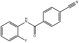 4-氰基-N-(2-氟苯基)苯甲酰胺 结构式