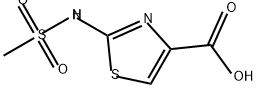 4-Thiazolecarboxylic acid, 2-[(methylsulfonyl)amino]- 化学構造式