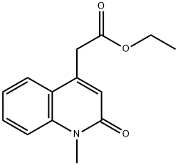 Ethyl 2-(1-methyl-2-oxo-1,2-dihydroquinolin-4-yl)acetate 化学構造式