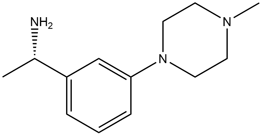 (S)-1-(3-(4-甲基哌嗪-1-基)苯基)乙-1-胺 结构式