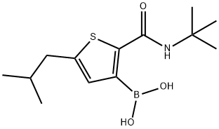 2-(tert-Butylcarbamoyl)-5-isobutylthiophen-3-ylboronic acid Struktur