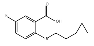 Benzoic acid, 2-[(2-cyclopropylethyl)amino]-5-fluoro- Structure