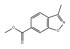 1,2-Benzisoxazole-6-carboxylic acid, 3-methyl-, methyl ester Struktur