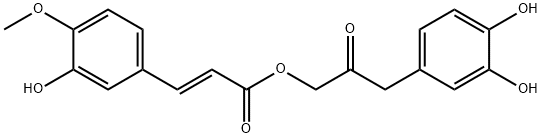 2-Propenoic acid, 3-(3-hydroxy-4-methoxyphenyl)-, 3-(3,4-dihydroxyphenyl)-2-oxopropyl ester, (2E)- Structure