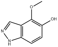 4-甲氧基-1H-吲唑-5-醇,478834-27-4,结构式