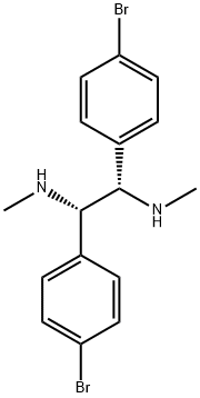 (1S,2S)-1,2-bis(4-bromophenyl)-N1,N2-dimethylethane-1,2-diamine Structure