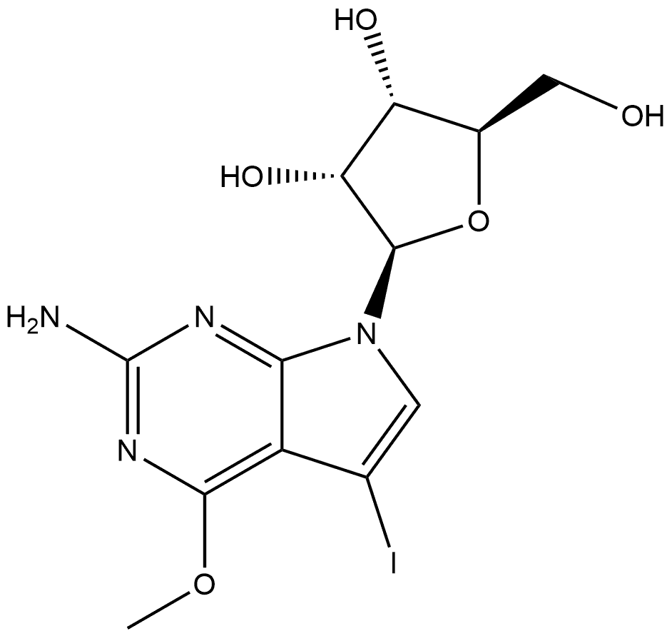 2-aMino-5-iodo-4-Methoxy-7-(2-D-ribofuranosyl)-7H-pyrrolo[2,3-d]pyriMidine