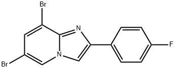 6,8-二溴-2-(4-氟苯基)咪唑并[1,2-A]吡啶, 481049-63-2, 结构式