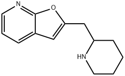 Furo[2,3-b]pyridine, 2-(2-piperidinylmethyl)- Structure