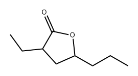 2(3H)-Furanone, 3-ethyldihydro-5-propyl- 化学構造式
