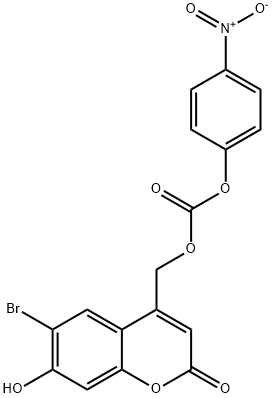 Carbonic acid, (6-bromo-7-hydroxy-2-oxo-2H-1-benzopyran-4-yl)methyl 4-nitrophenyl ester,485318-64-7,结构式