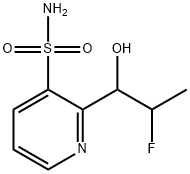3-Pyridinesulfonamide, 2-(2-fluoro-1-hydroxypropyl)- 化学構造式
