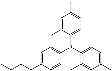 Benzenamine, N-(4-butylphenyl)-N-(2,4-dimethylphenyl)-2,4-dimethyl- Structure
