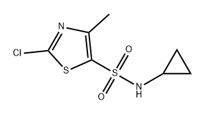 5-Thiazolesulfonamide, 2-chloro-N-cyclopropyl-4-methyl- 化学構造式