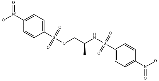 Benzenesulfonic acid, 4-nitro-, (2S)-2-[[(4-nitrophenyl)sulfonyl]amino]propyl ester 化学構造式